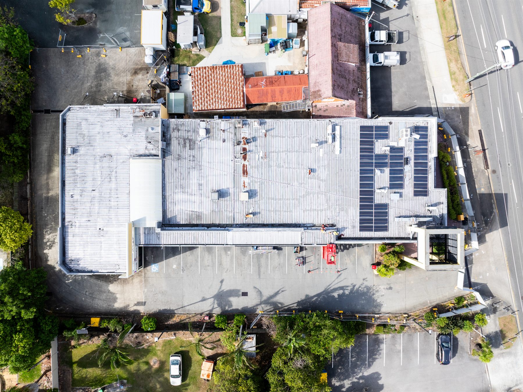 Large commercial aerial before knockdown &mdash; Coastal Demolitions strip outs