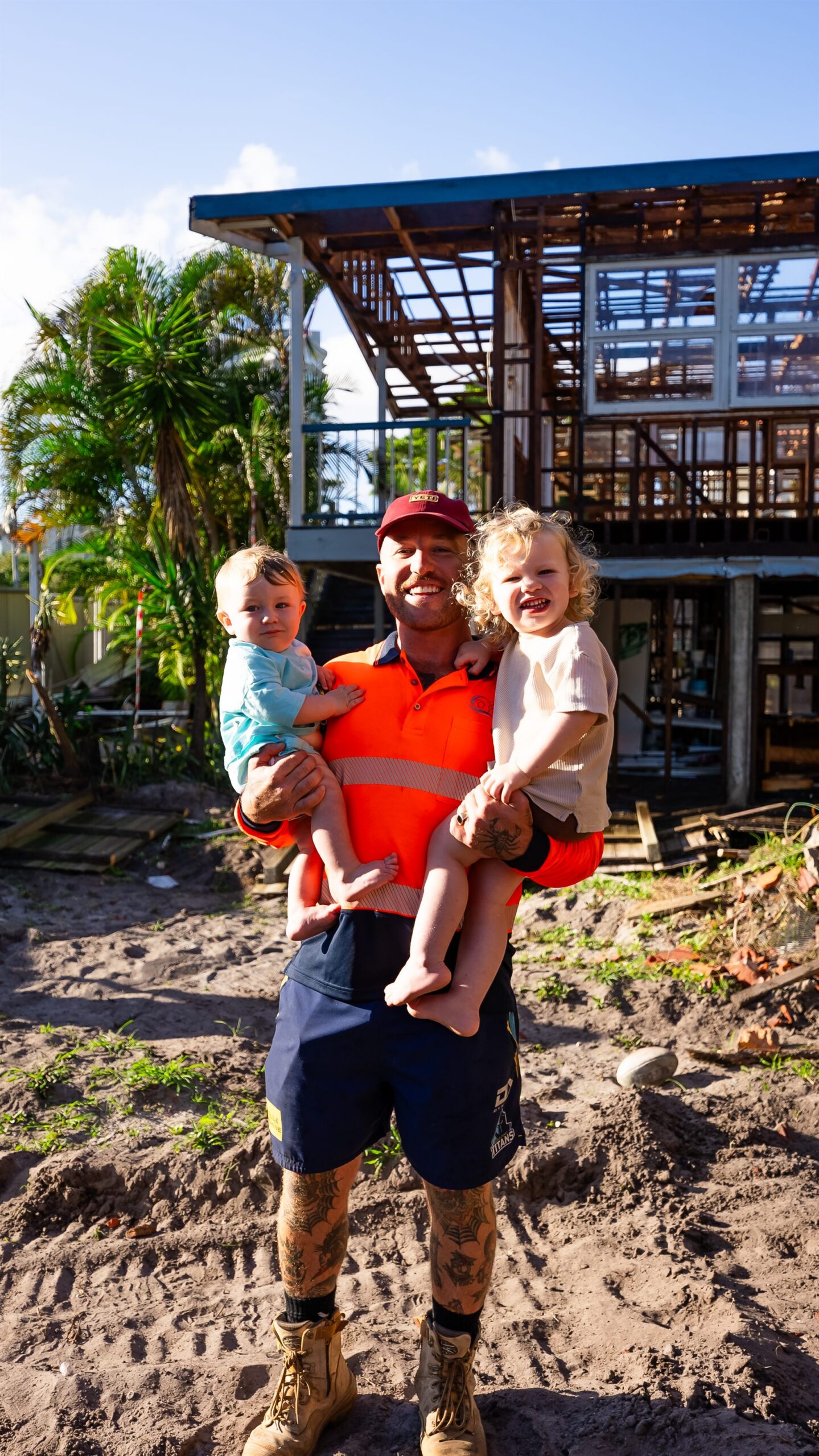 Daniel McKellar on site with family &mdash; Coastal Demolitions